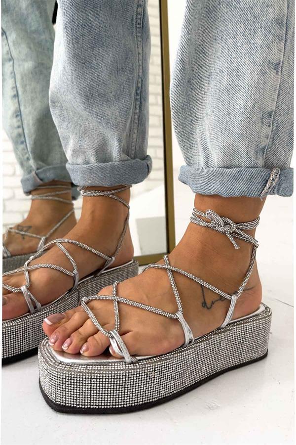 Starry Gümüş Sandalet