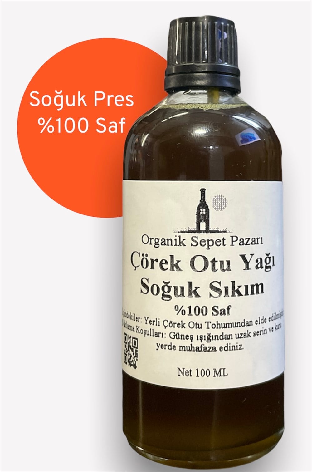 Çörek Otu Yağı 100 Ml Soğuk Sıkım %100 Saf
