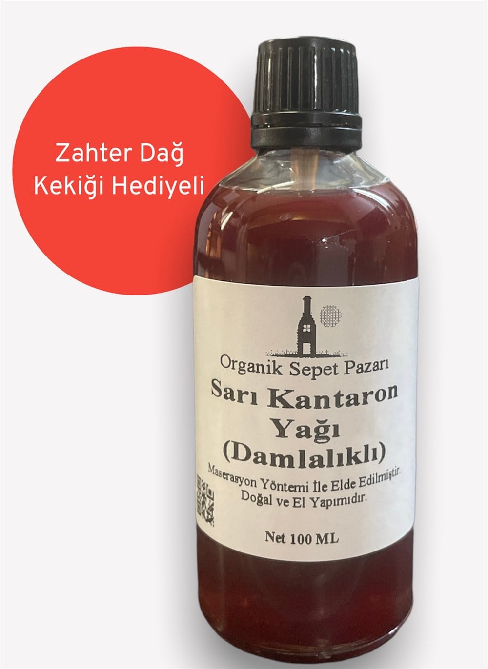 Sarı Kantaron Yağı 100 ml Damlalıklı Cam Şişe