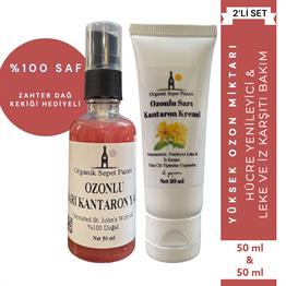 Ozonlu Sarı Kantaron Yağı 50 ml ve Ozonlu Sarı Kantaron Yağı Kremi 50 ml 2'li Set