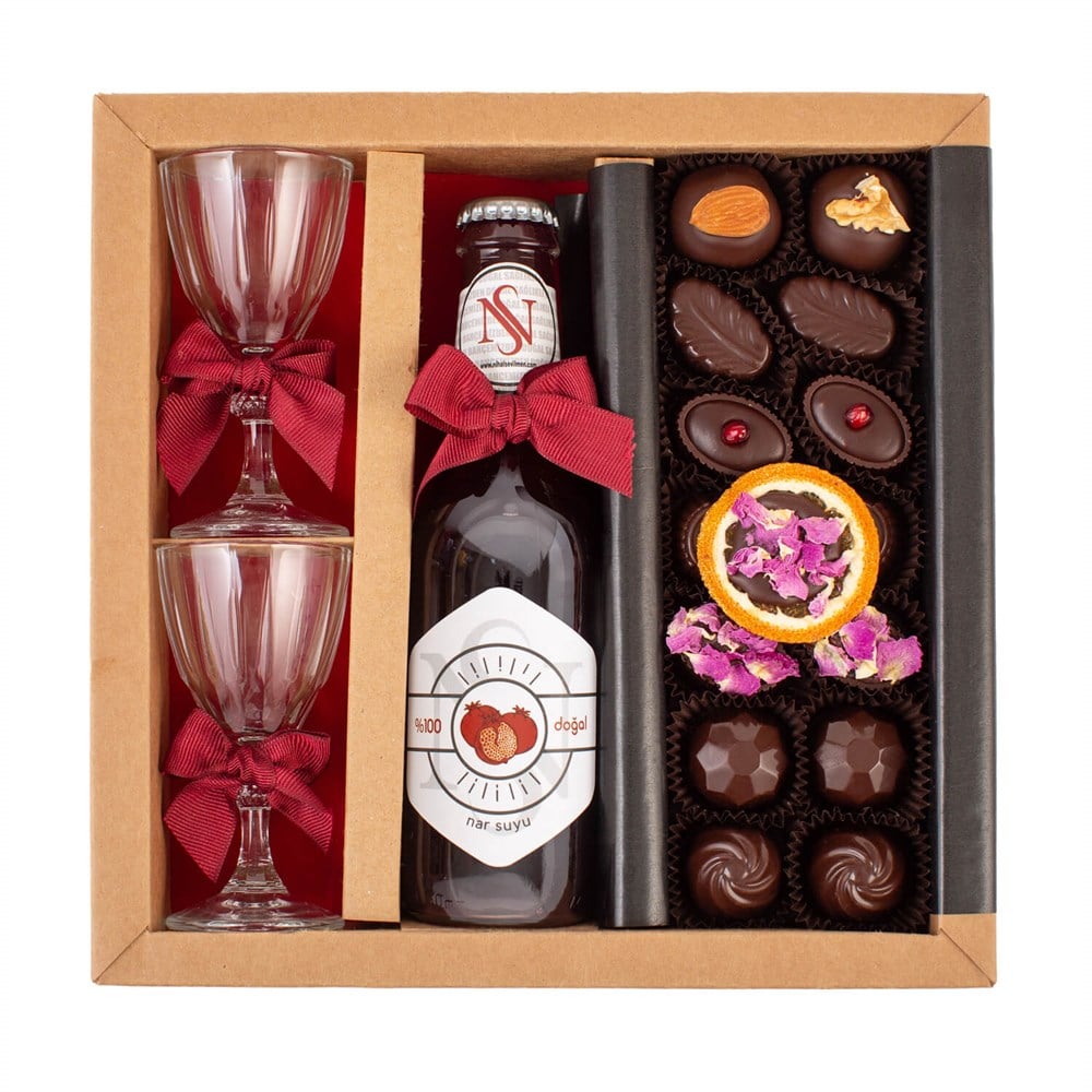 Nihal Sevilmen Couture Chocolate Pomegranate Juicy  Box