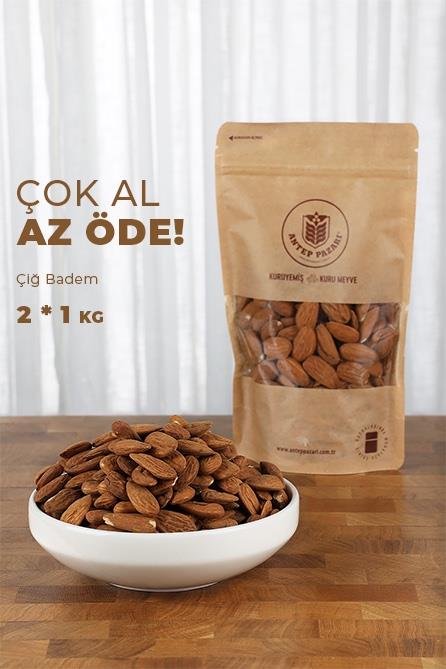 2Lİ ÇİĞ BADEM PAKETİ  (1 kg x 2 Adet)