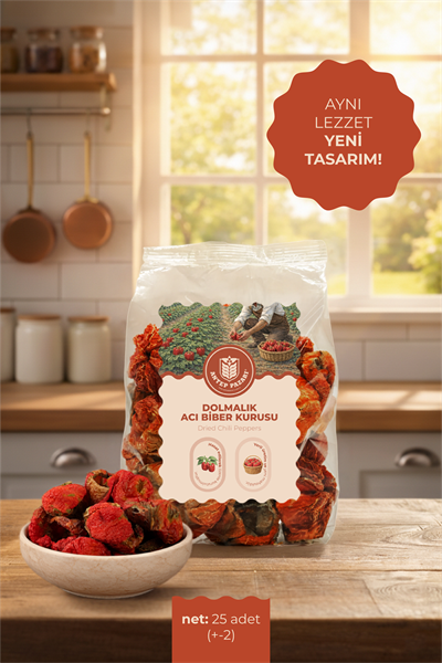 Dolmalık Acı Biber Kurusu 1 Bağ (23-25 adet)