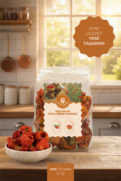 Dolmalık Tatlı Biber Kurusu 1 Bağ (23-25 adet)