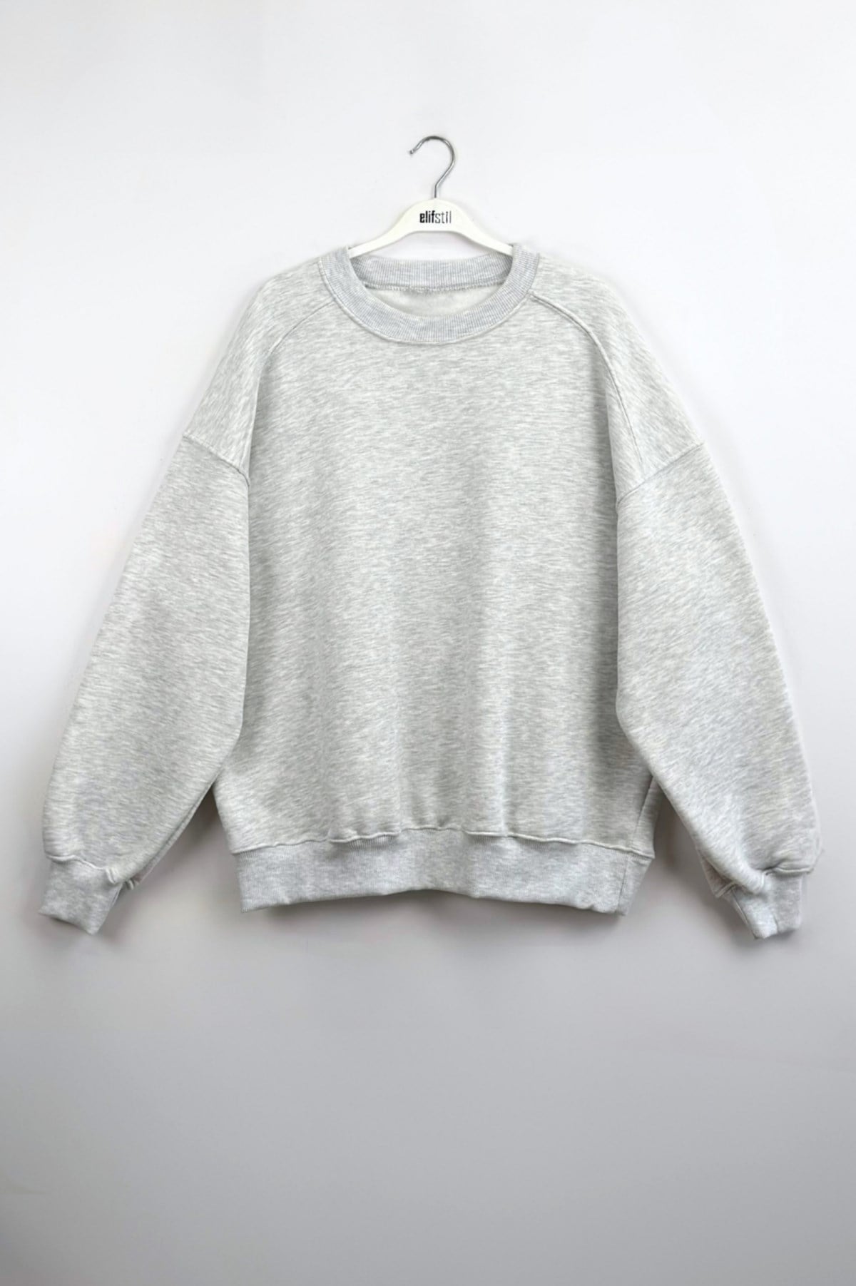 3 İplik Basıc Sweat Gri 