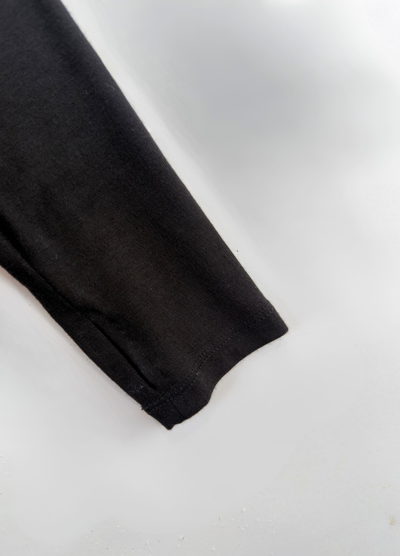 Balıkçı Yaka Parmak Geçmeli Body Siyah 