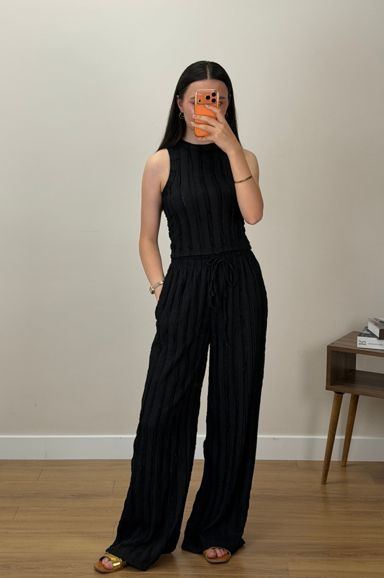 Bürümcük Pantalon Takım Siyah