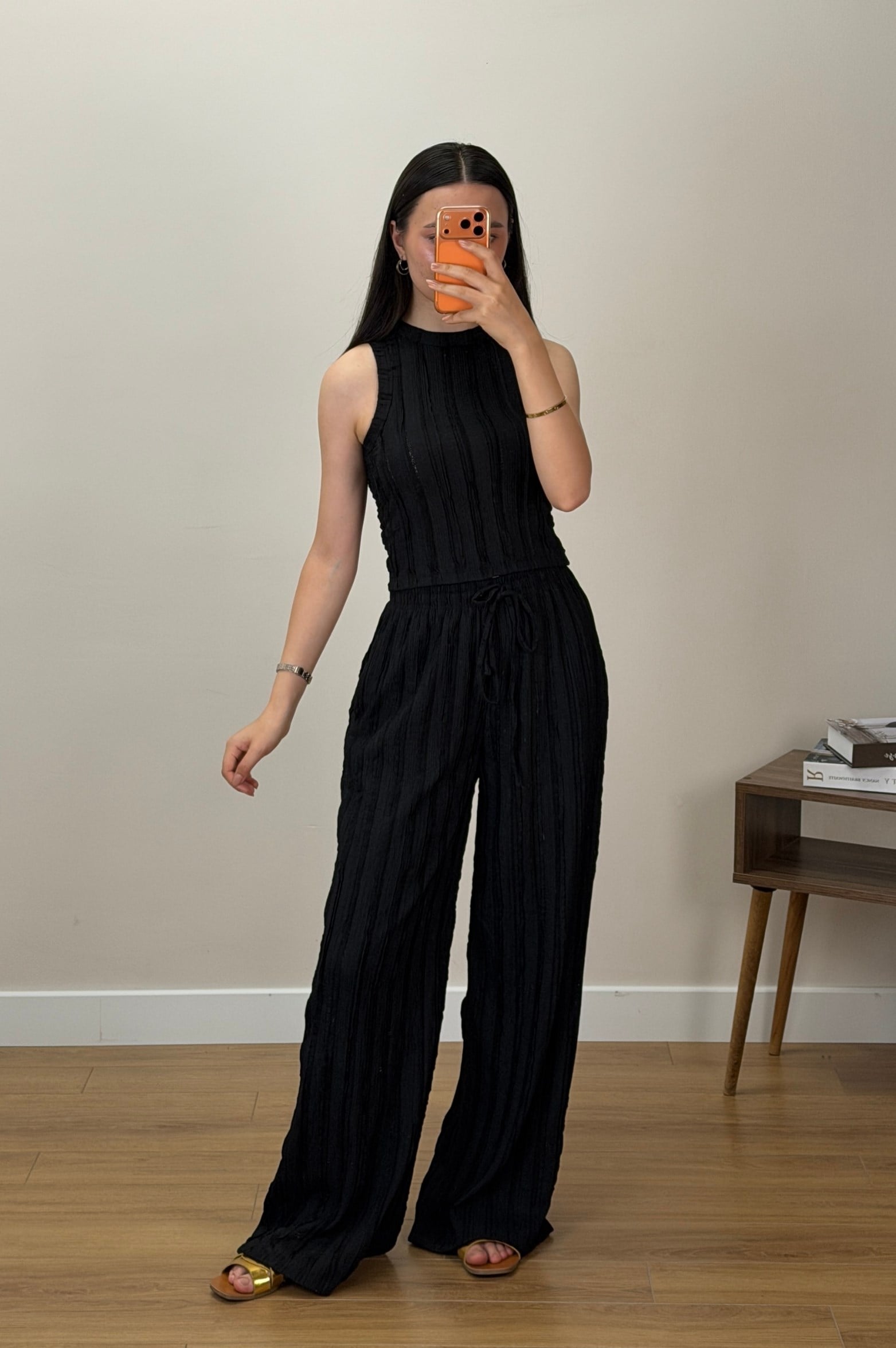 Bürümcük Pantalon Takım Siyah