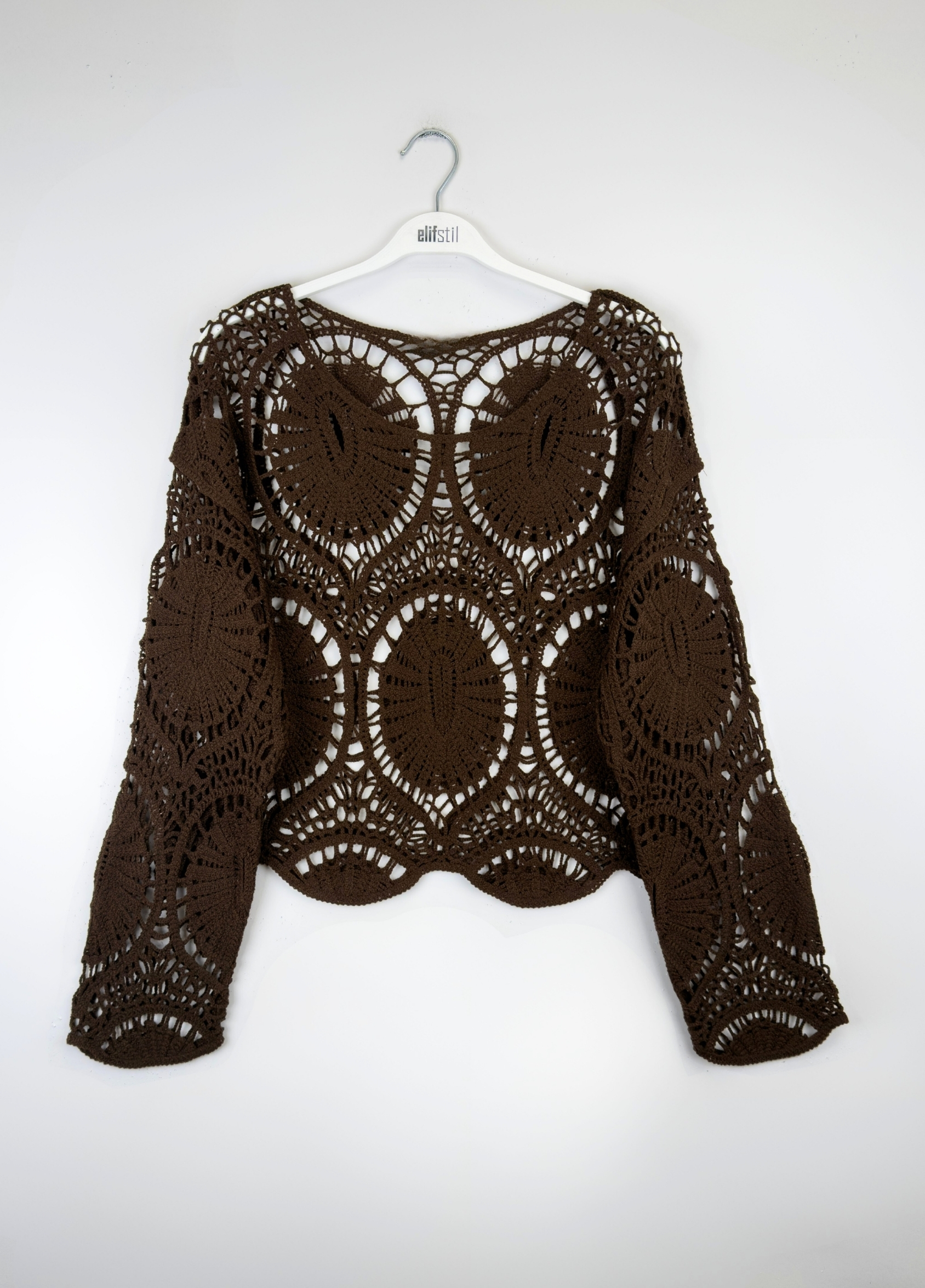 Dantel Bluz Kahve 