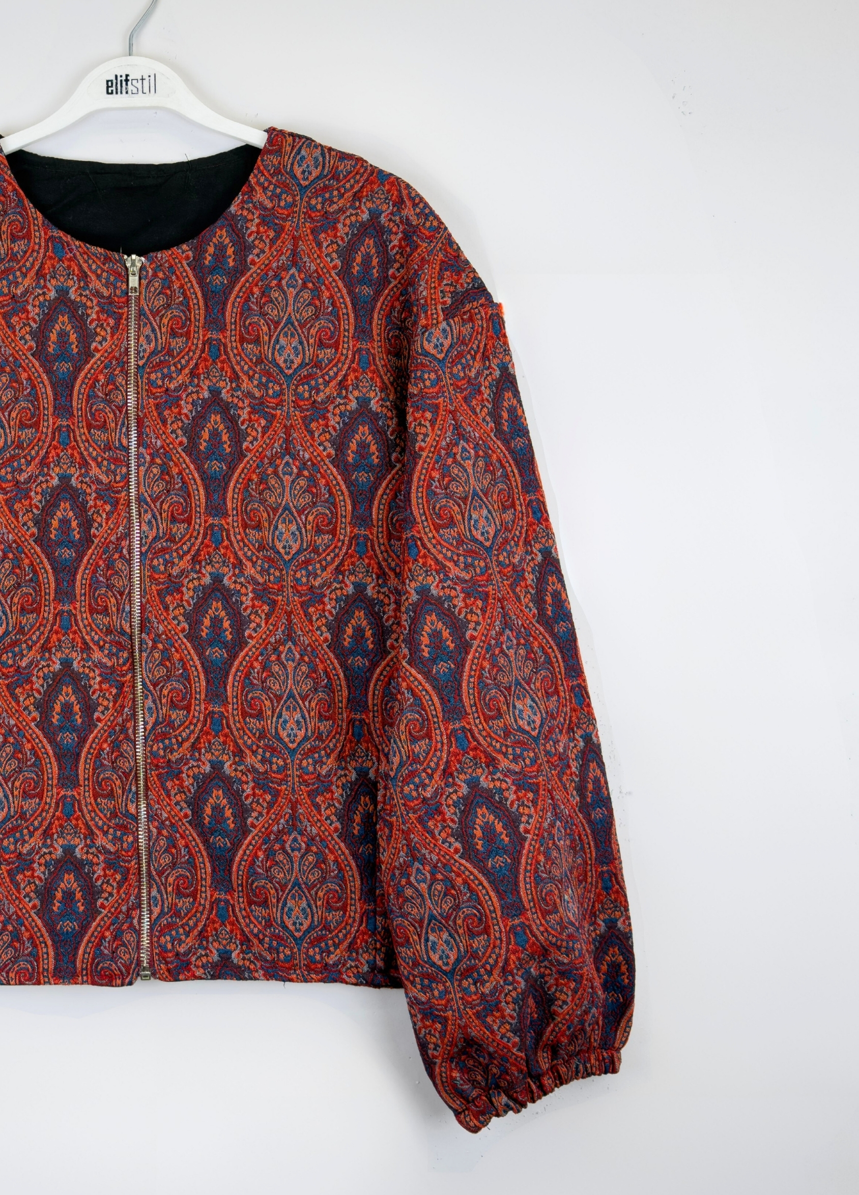 Dora Nakışlı Ceket Bordo 