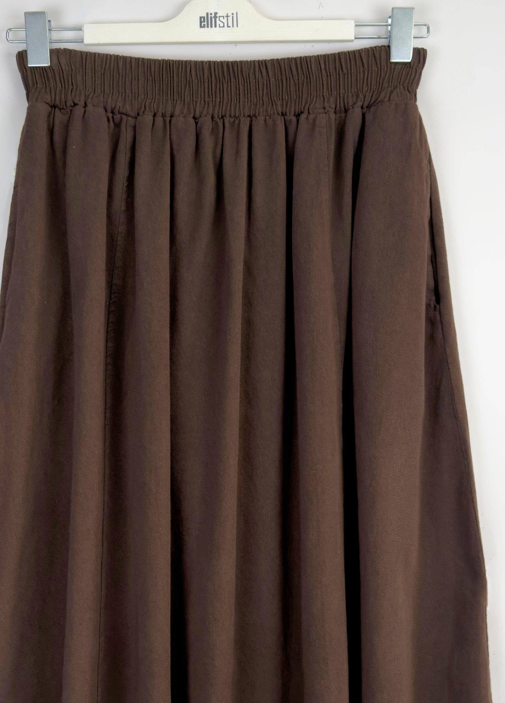 Gabardin Etek Kahve 