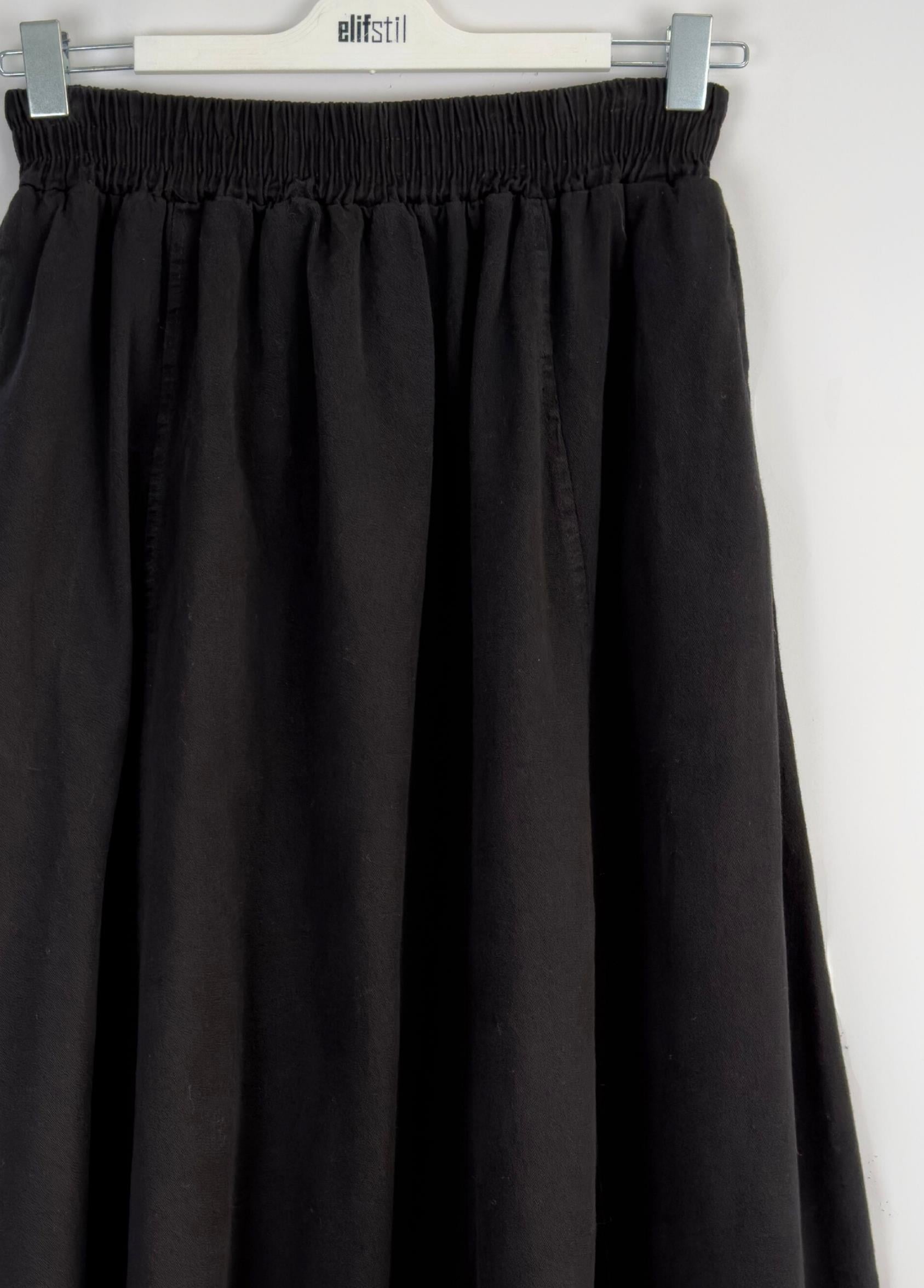 Gabardin Etek Siyah