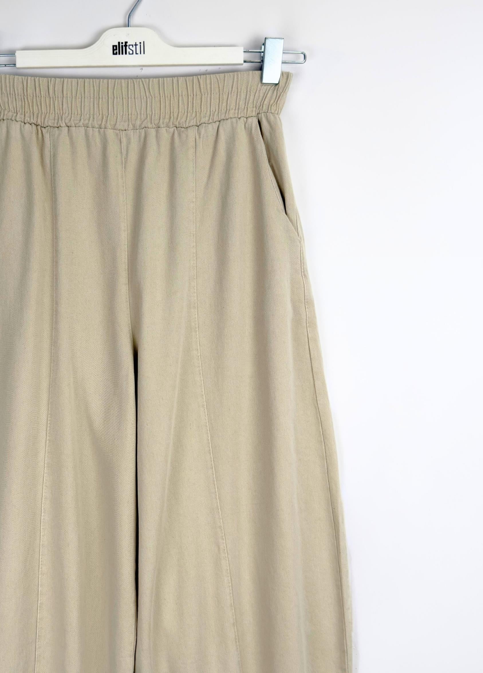 Gabardin Şalvar Pantolon Bej