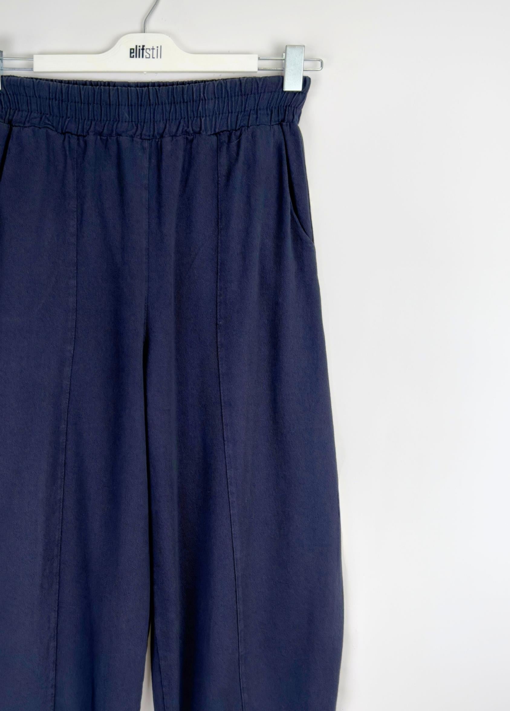 Gabardin Şalvar Pantolon Lacivert 