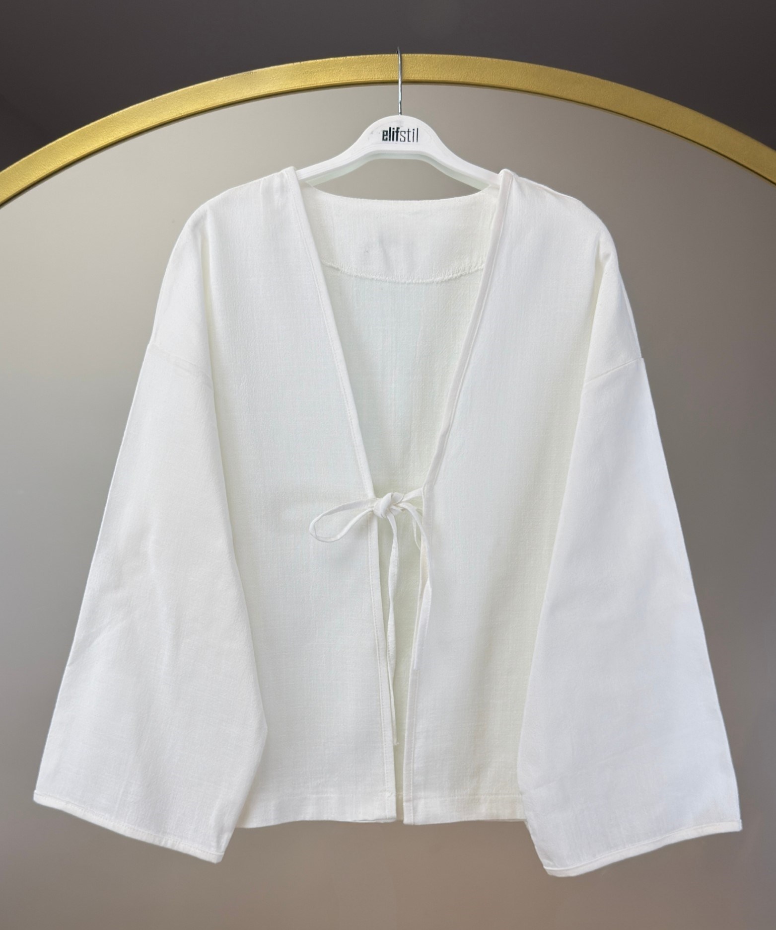 Keten Kimono Beyaz