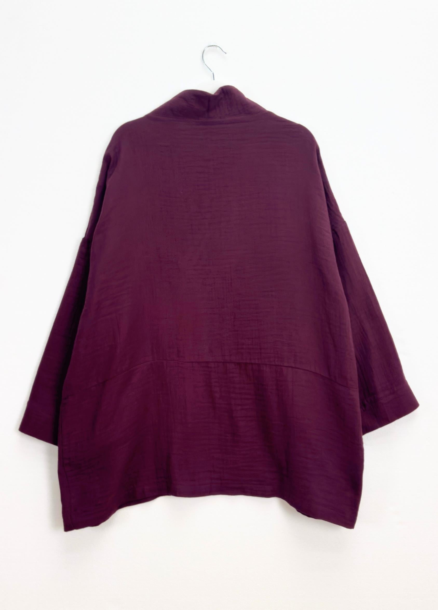 Müslin Bağlamalı Kimono Bordo 