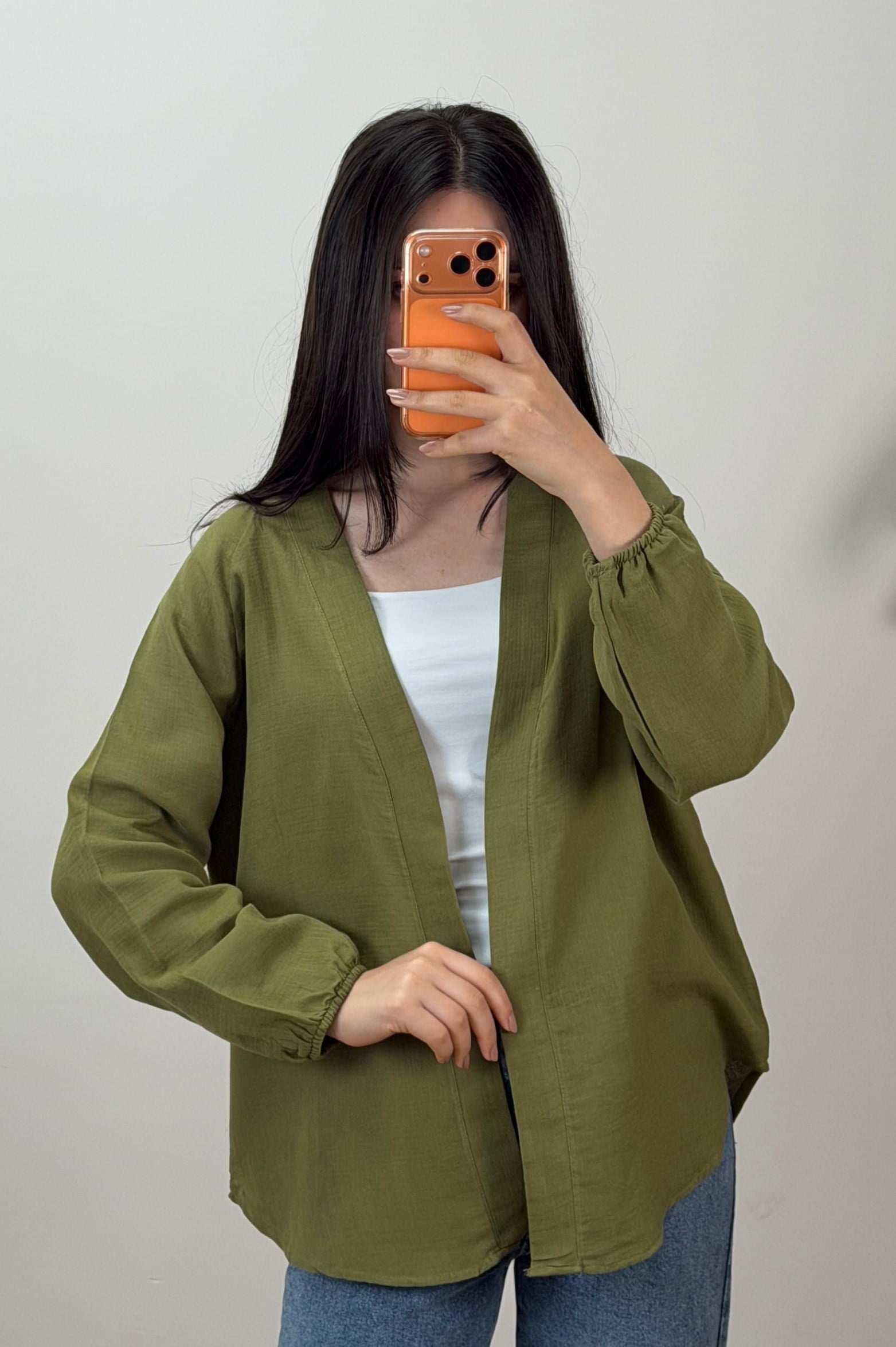 Müslin Kimono Haki
