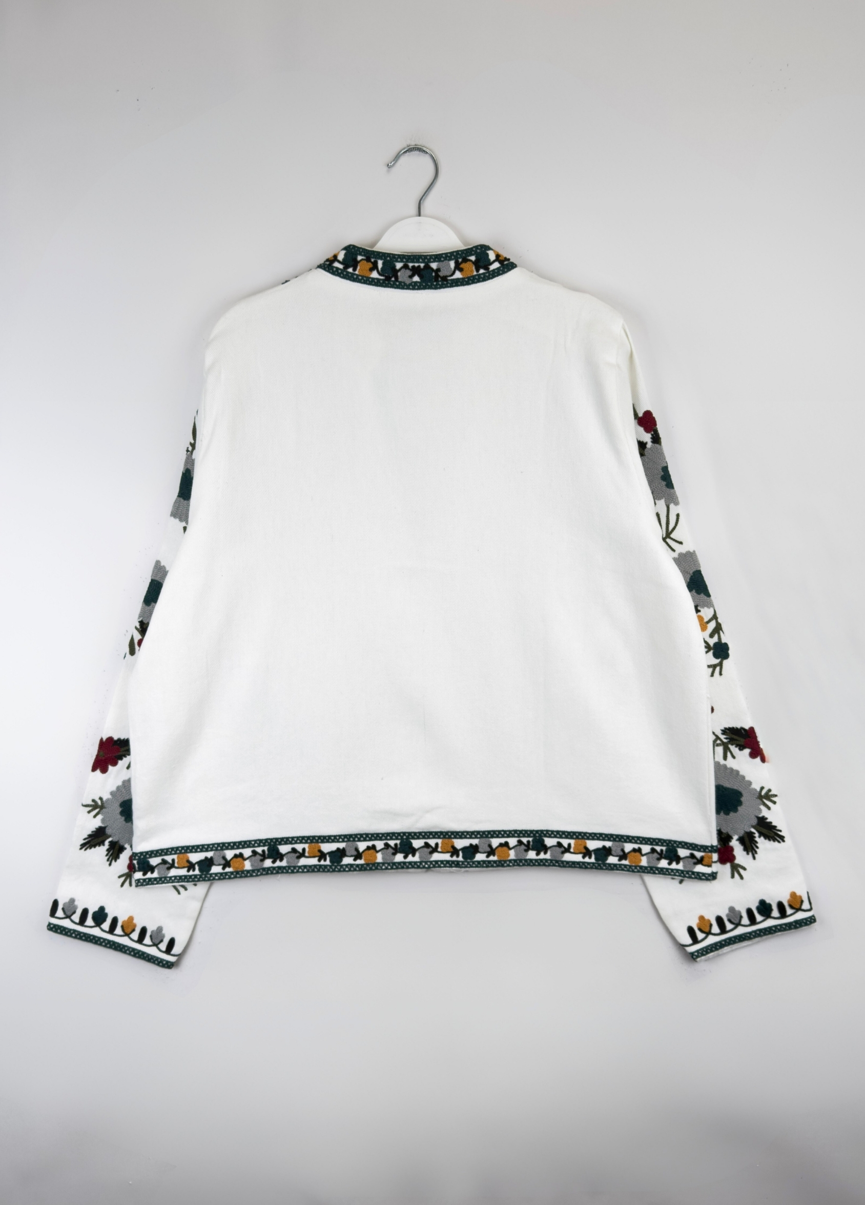 Nakışlı Ceket Ekru 