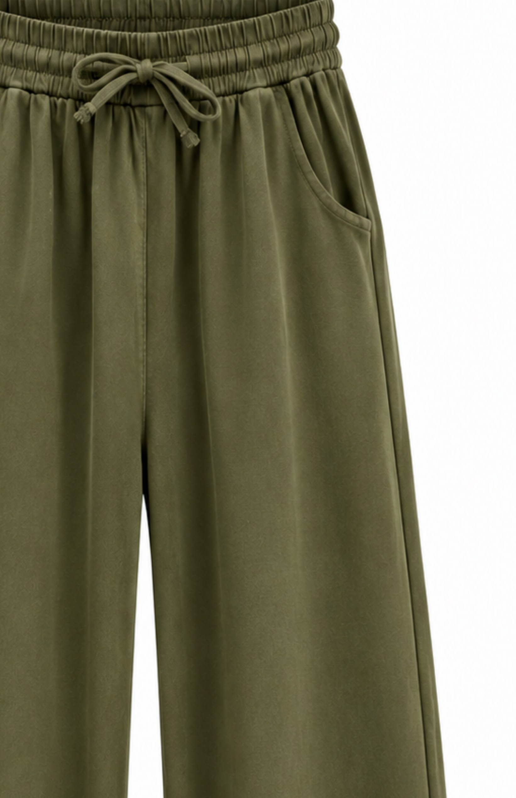 Narda Gabardin Bol Pantolon Haki 