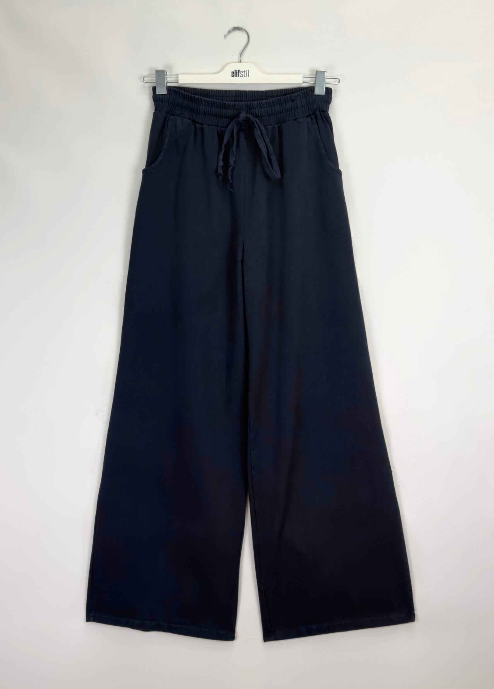 Narda Gabardin Bol Pantolon Lacivert   