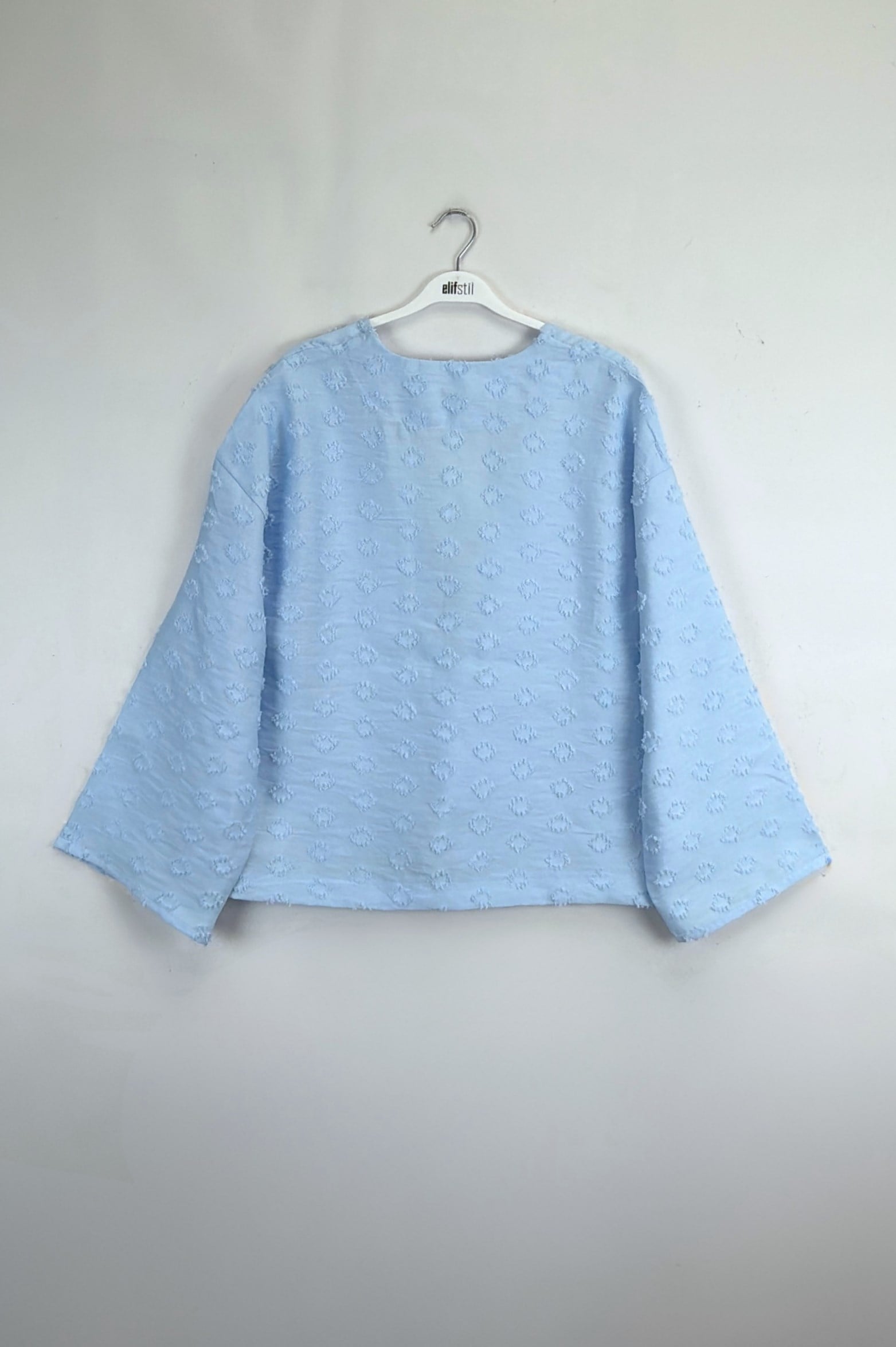 Önü Bağlamalı Kimono Mavi 