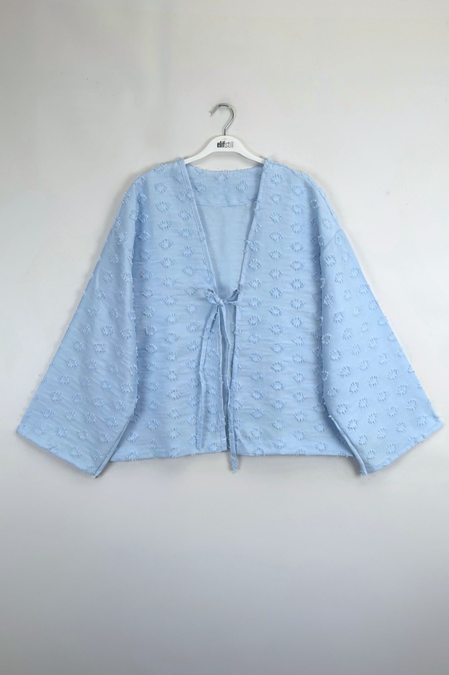 Önü Bağlamalı Kimono Mavi 