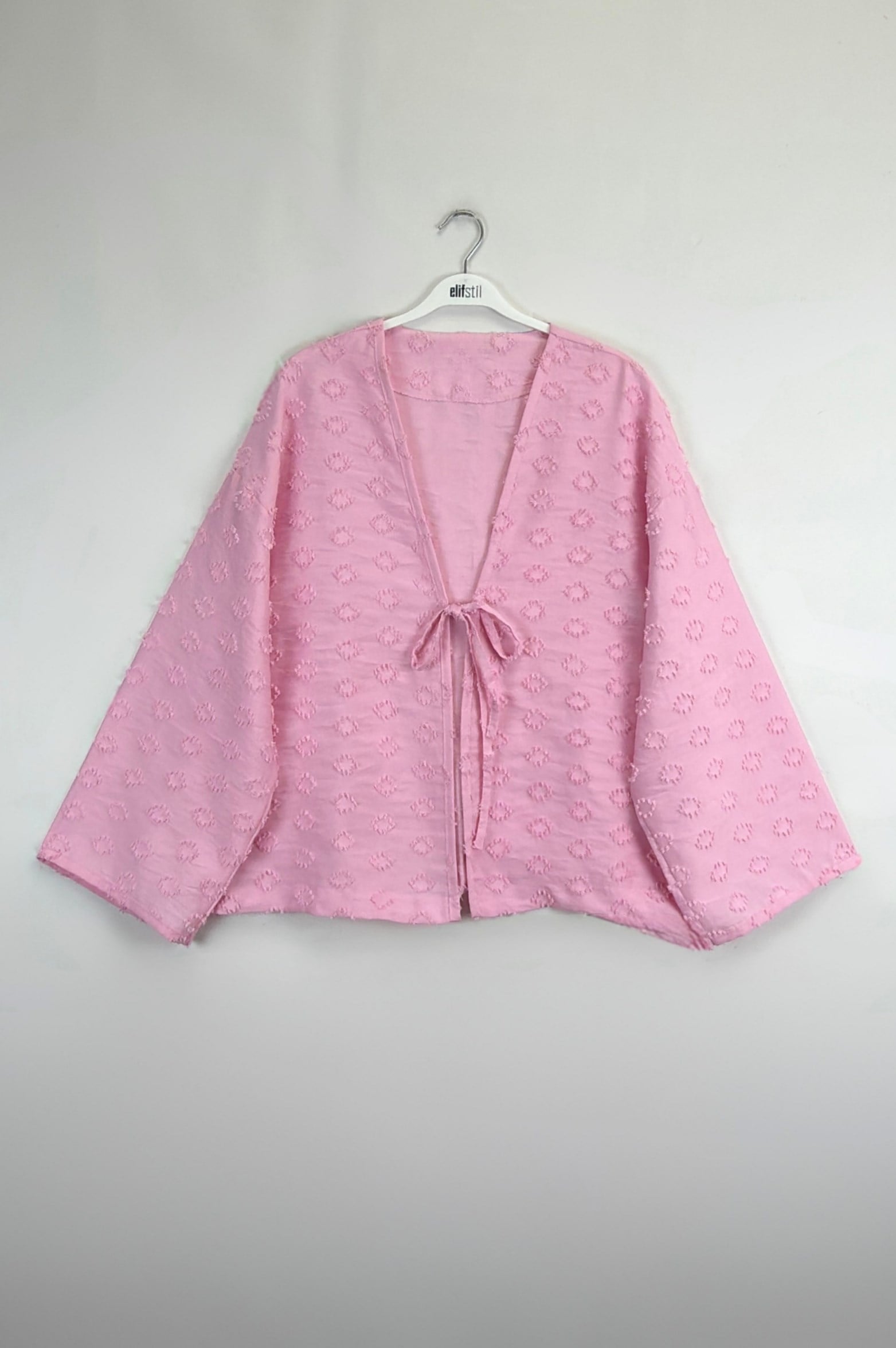 Önü Bağlamalı Kimono Pembe 