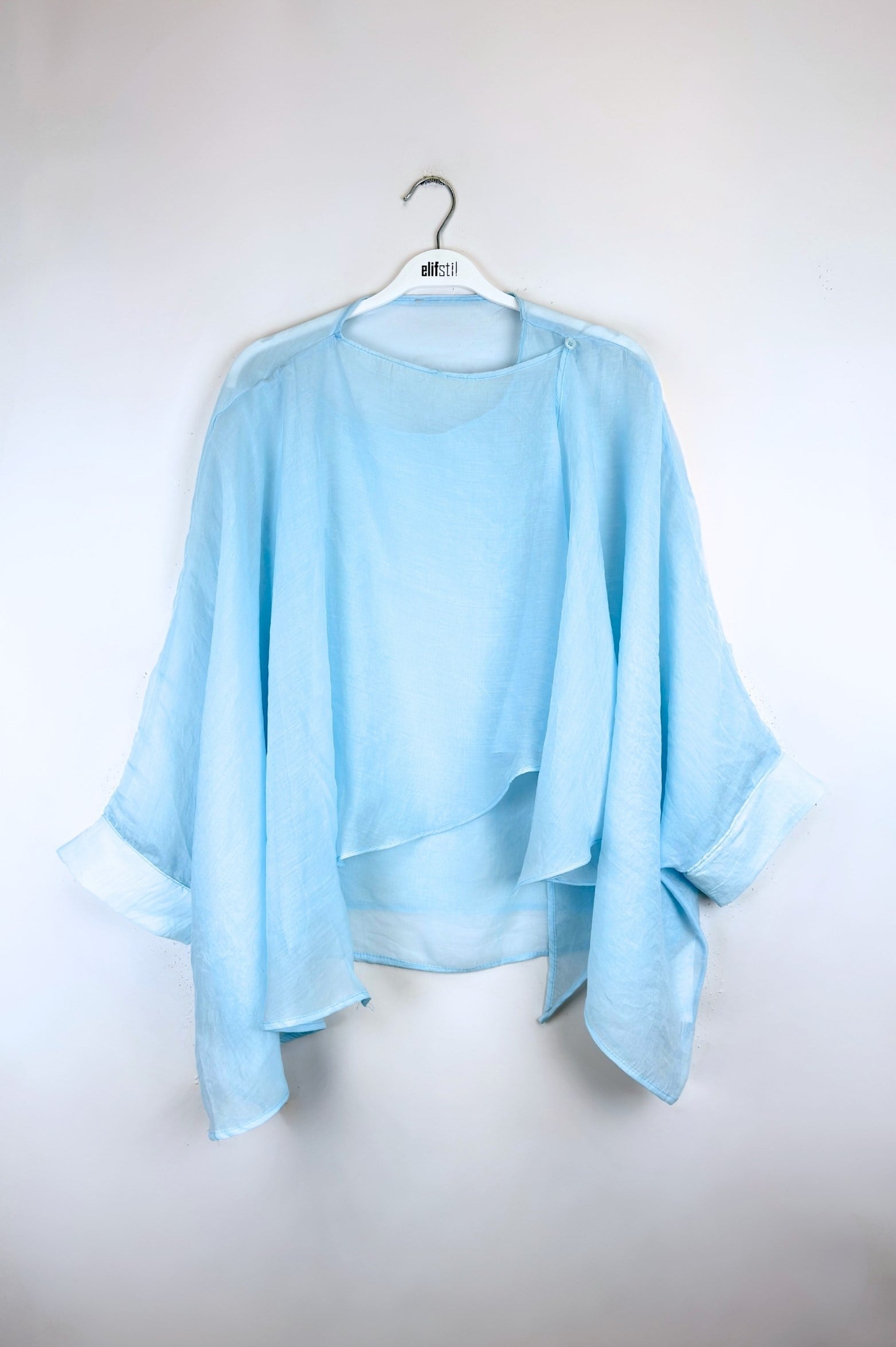 Pelerin Bluz Mavi 
