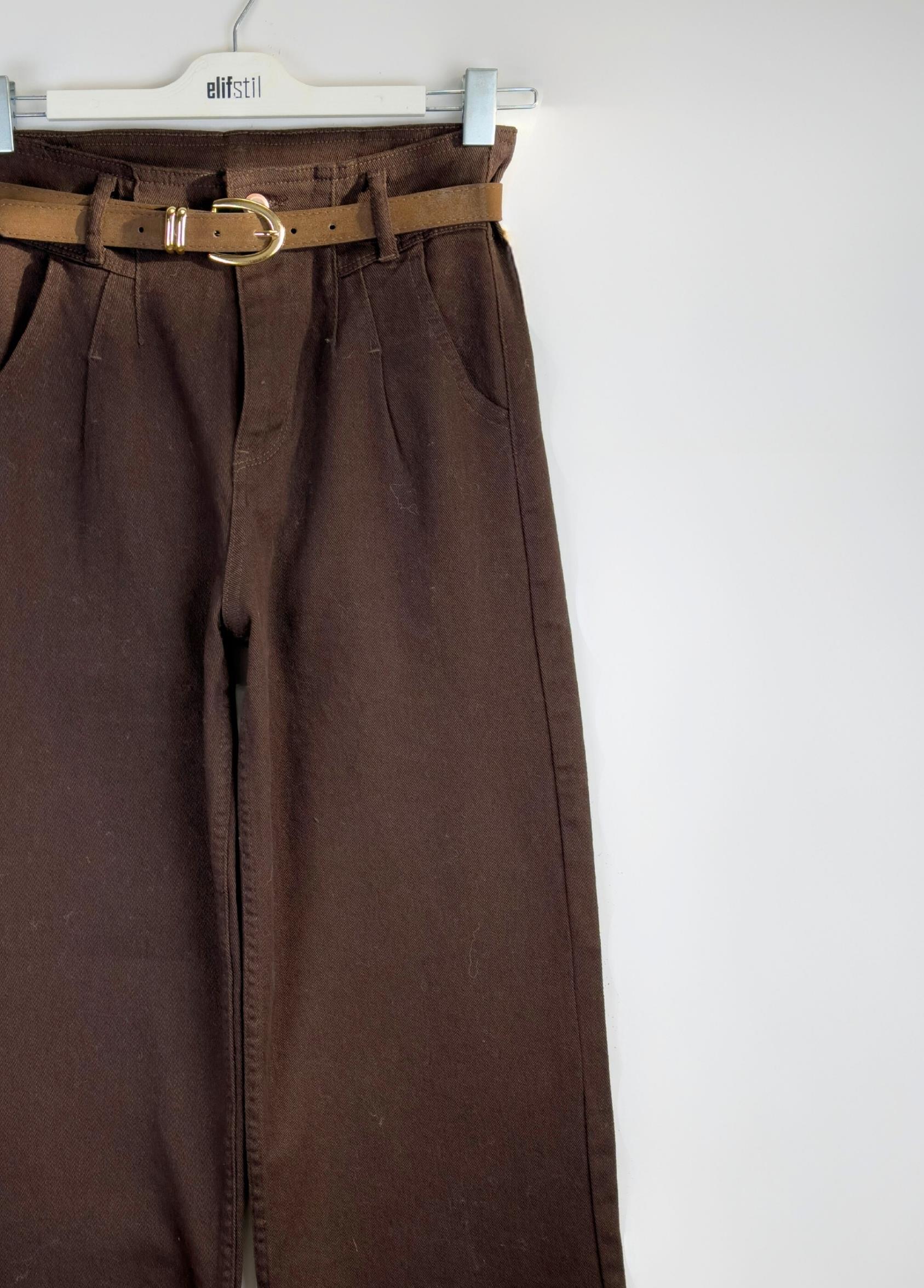 Wide Leg Jean Kahve 