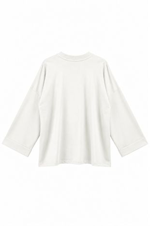  Yırtmaçlı Sweat Ekru 