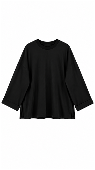  Yırtmaçlı Sweat Siyah 