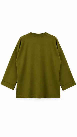  Yırtmaçlı Sweat Yağ Yeşili