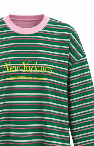 1975 Baskılı Sweat Yeşil 