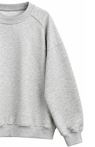 3 İplik Basıc Sweat Gri 