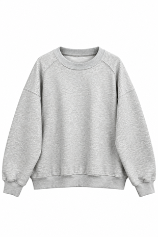 3 İplik Basıc Sweat Gri 