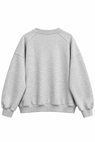 3 İplik Basıc Sweat Gri 