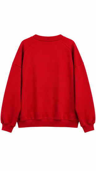3 İplik Basıc Sweat Kırmızı