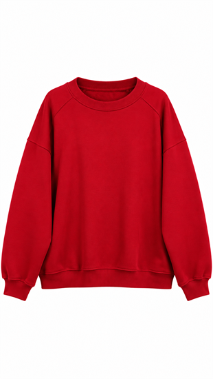 3 İplik Basıc Sweat Kırmızı