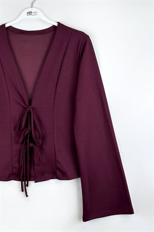 Bağlamalı Kimono Bordo 