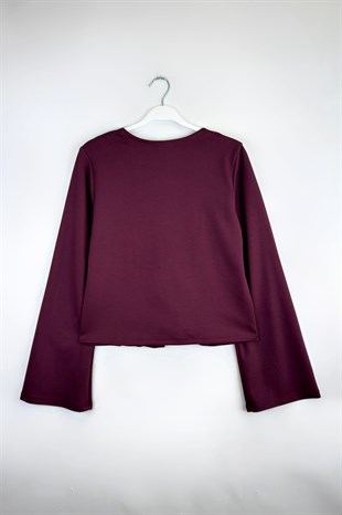 Bağlamalı Kimono Bordo 