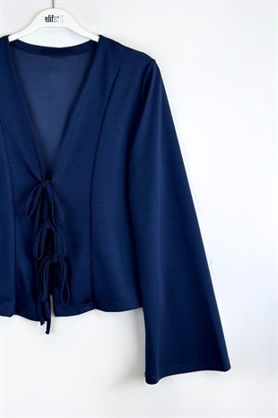 Bağlamalı Kimono Lacivert 