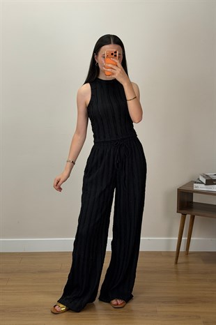 Bürümcük Pantalon Takım Siyah