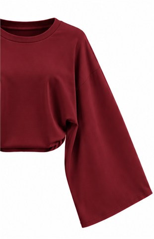 Büzgülü Bluz Bordo