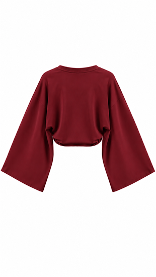 Büzgülü Bluz Bordo