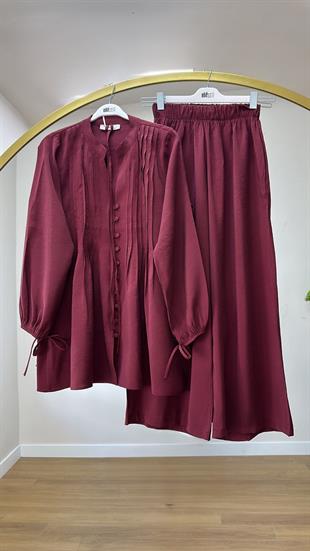 Büzgülü Takım Bordo 