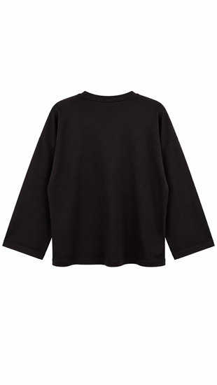 Çiçek Baskılı Sweat Kahve 