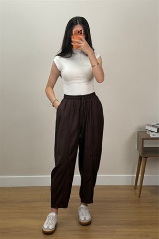 Çımalı Pantolon Kahve 