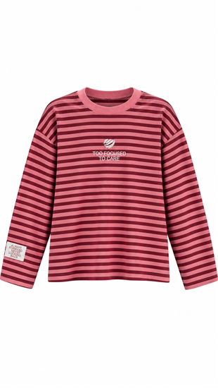 Çizgili Focs Sweat Pembe