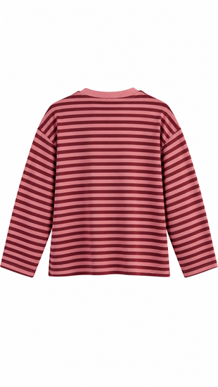 Çizgili Focs Sweat Pembe