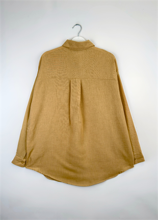 Desla Oversize Salaş Gömlek Camel 